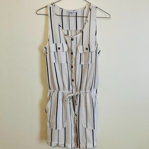 White Striped Summer Romper